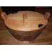 Sauna oak whisk bucket 10L to 30L with a lid
