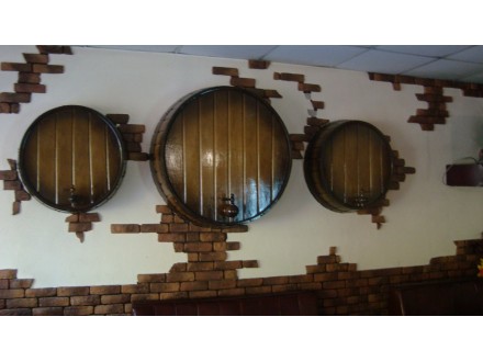 Space decoration in cooperage style